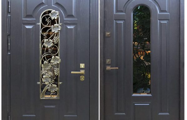 Дверь с ковкой арт.зд-41