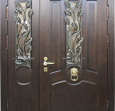 Дверь с ковкой   арт.зд-43