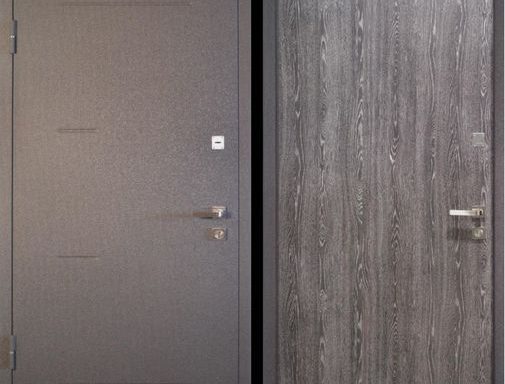 Дверь порошковое напыление и ламинат(трёхконтурная)  арт. тку-3